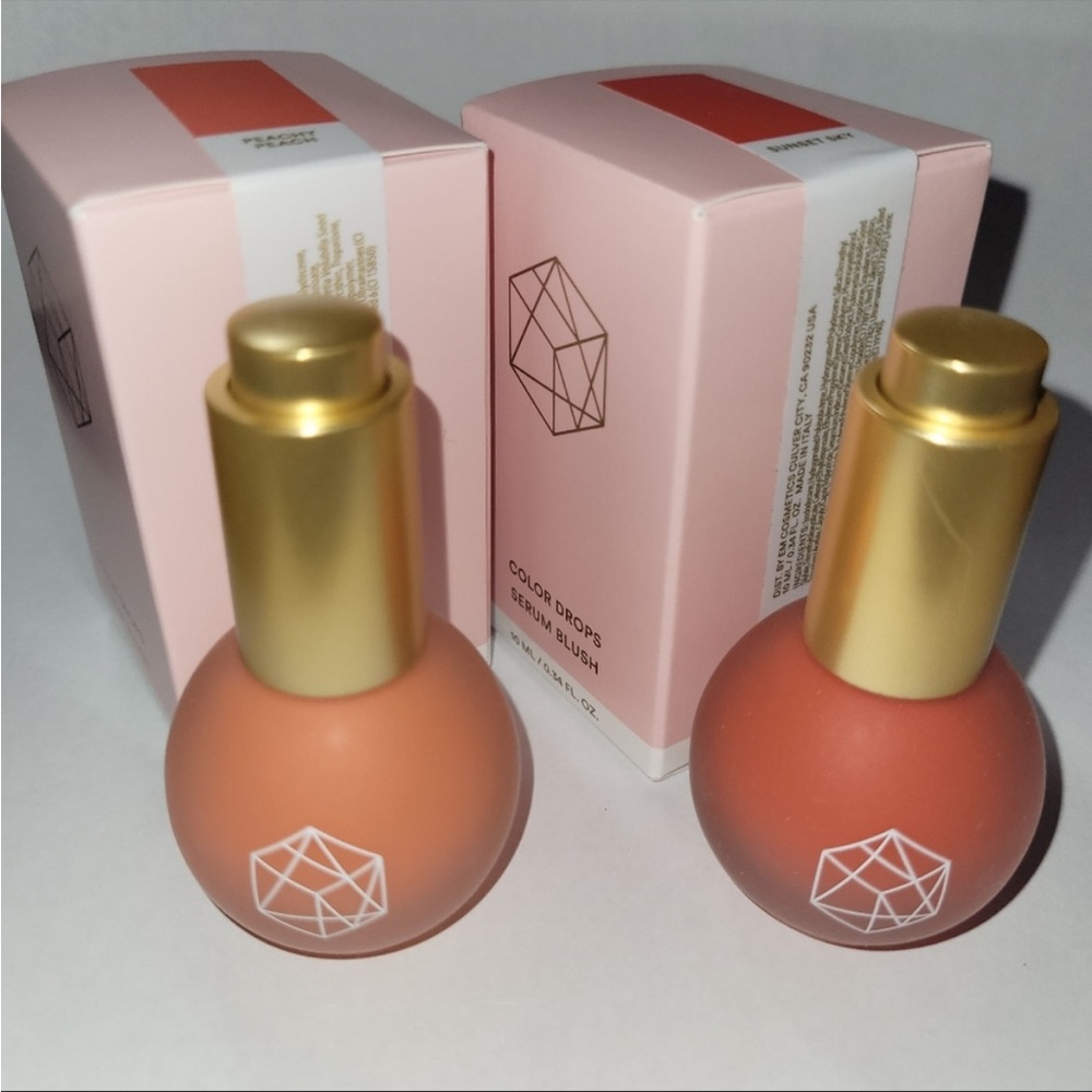 Em Cosmetics Serum Blush Color Drops in Sunset Sky and Peachy Peach